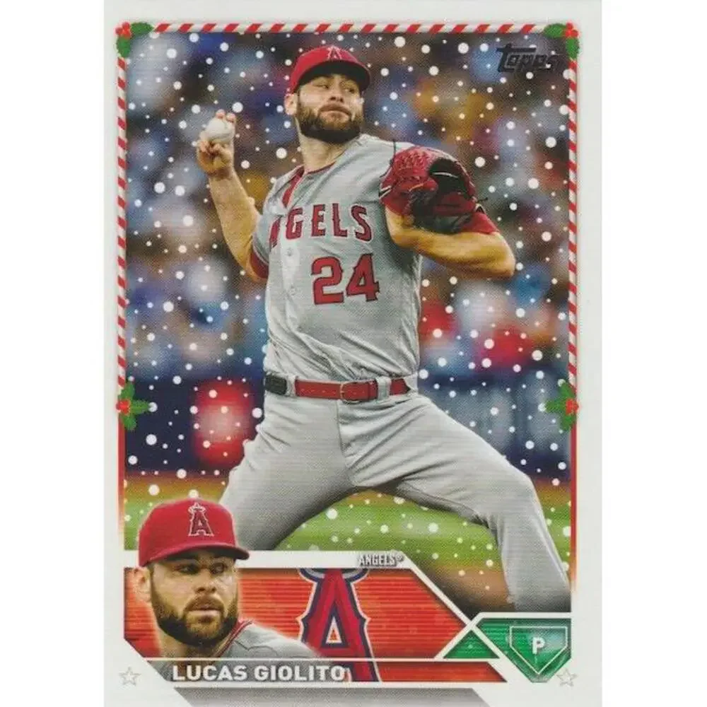 2023 Topps Holiday Lucas Giolito H74 Los Angeles Angels